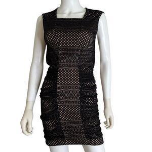 BCBGMaxAzria Renee Lace Ruched Dress